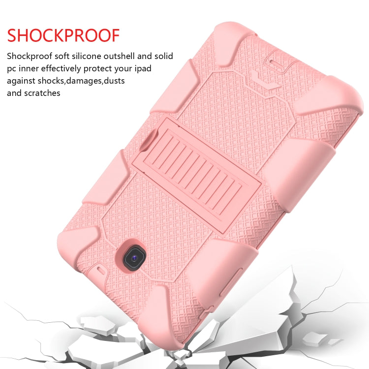 Shockproof Two-color Silicone Protection Shell for Galaxy Tab A 8.0 (2018) T387, with Holder