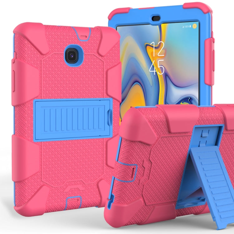 Shockproof Two-color Silicone Protection Shell for Galaxy Tab A 8.0 (2018) T387, with Holder