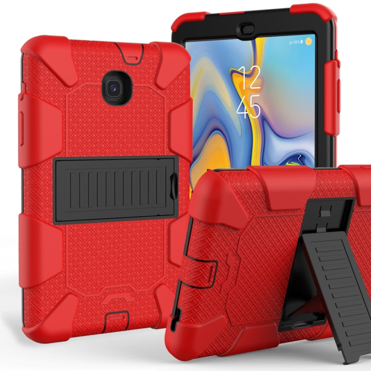 Shockproof Two-color Silicone Protection Shell for Galaxy Tab A 8.0 (2018) T387, with Holder