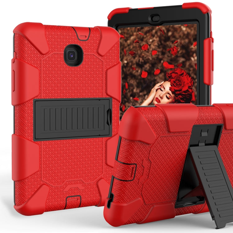 Shockproof Two-color Silicone Protection Shell for Galaxy Tab A 8.0 (2018) T387, with Holder
