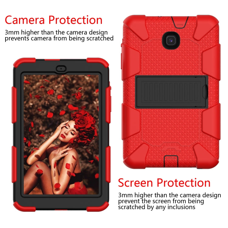 Shockproof Two-color Silicone Protection Shell for Galaxy Tab A 8.0 (2018) T387, with Holder