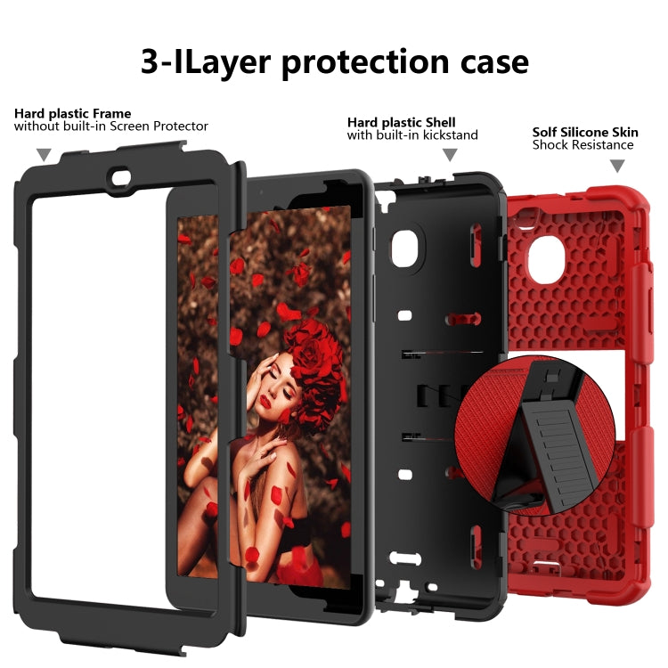 Shockproof Two-color Silicone Protection Shell for Galaxy Tab A 8.0 (2018) T387, with Holder