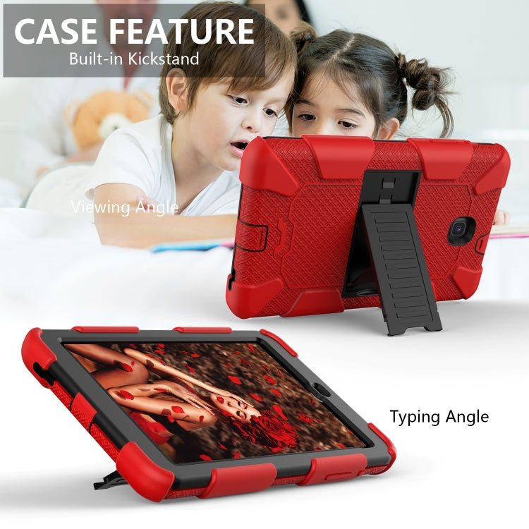Shockproof Two-color Silicone Protection Shell for Galaxy Tab A 8.0 (2018) T387, with Holder