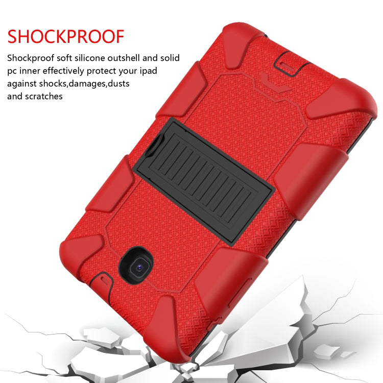 Shockproof Two-color Silicone Protection Shell for Galaxy Tab A 8.0 (2018) T387, with Holder