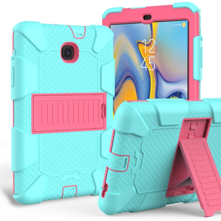 Shockproof Two-color Silicone Protection Shell for Galaxy Tab A 8.0 (2018) T387, with Holder