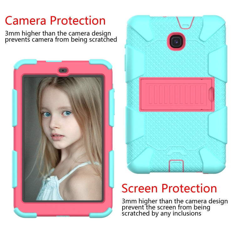 Shockproof Two-color Silicone Protection Shell for Galaxy Tab A 8.0 (2018) T387, with Holder
