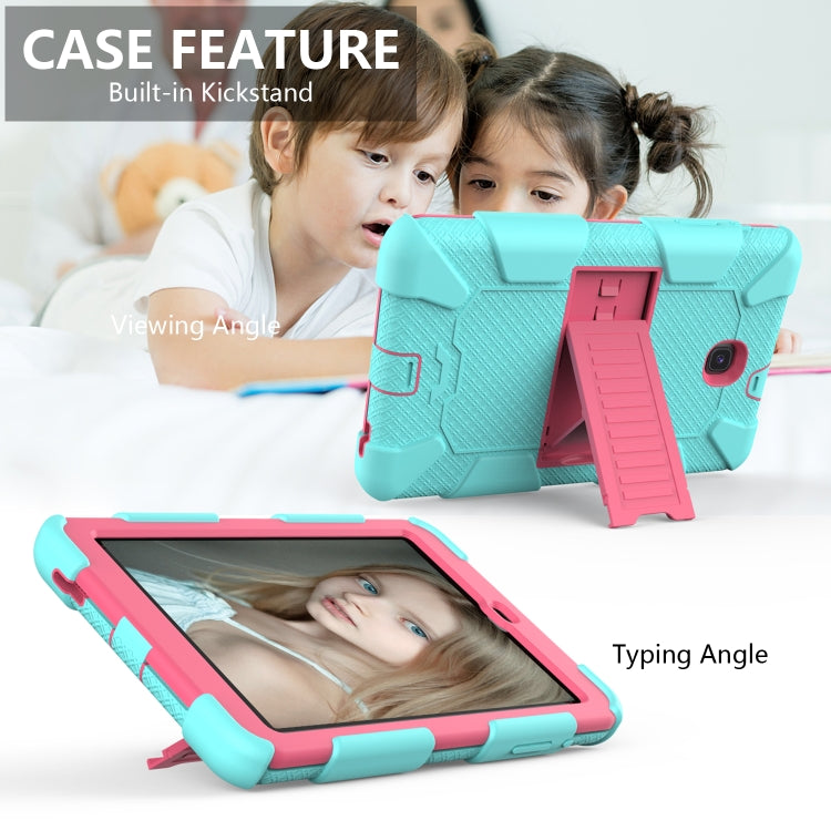 Shockproof Two-color Silicone Protection Shell for Galaxy Tab A 8.0 (2018) T387, with Holder