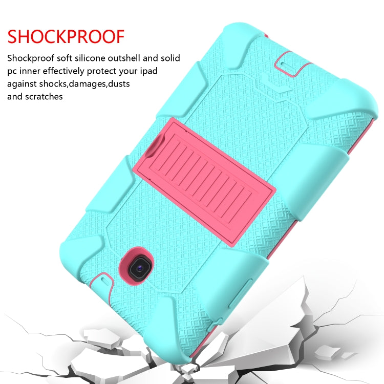 Shockproof Two-color Silicone Protection Shell for Galaxy Tab A 8.0 (2018) T387, with Holder