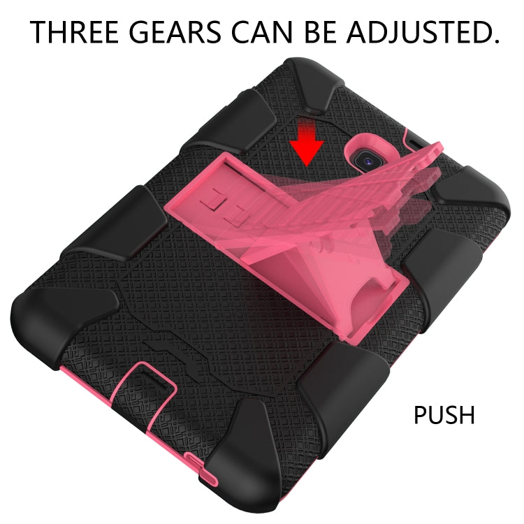Shockproof Two-color Silicone Protection Shell for Galaxy Tab A 8.0 (2018) T387, with Holder