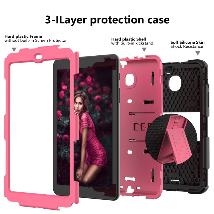 Shockproof Two-color Silicone Protection Shell for Galaxy Tab A 8.0 (2018) T387, with Holder