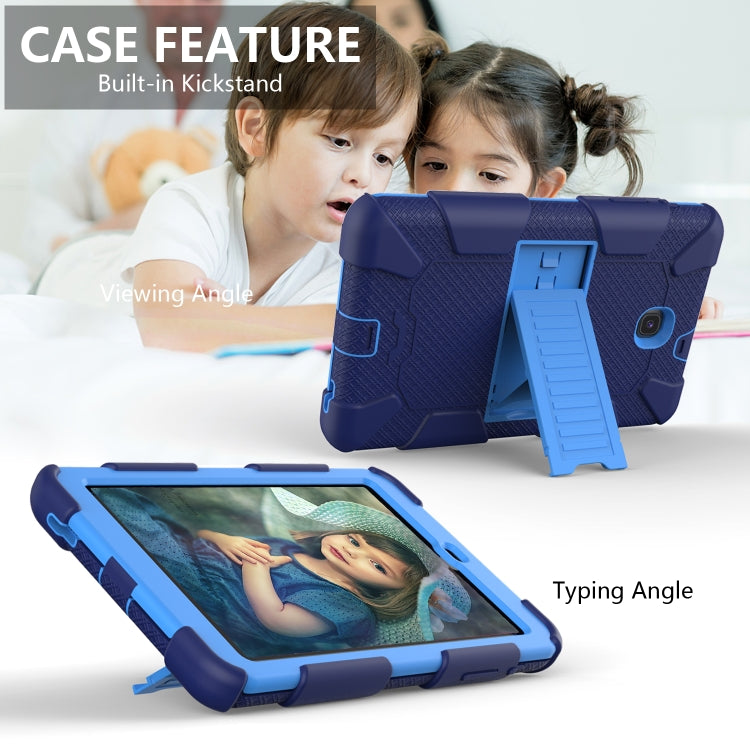 Shockproof Two-color Silicone Protection Shell for Galaxy Tab A 8.0 (2018) T387, with Holder