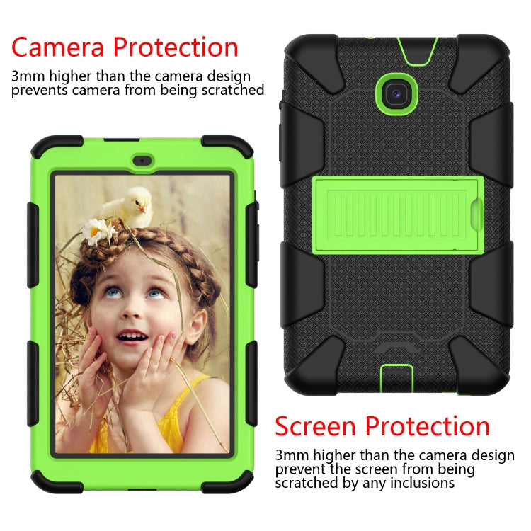 Shockproof Two-color Silicone Protection Shell for Galaxy Tab A 8.0 (2018) T387, with Holder