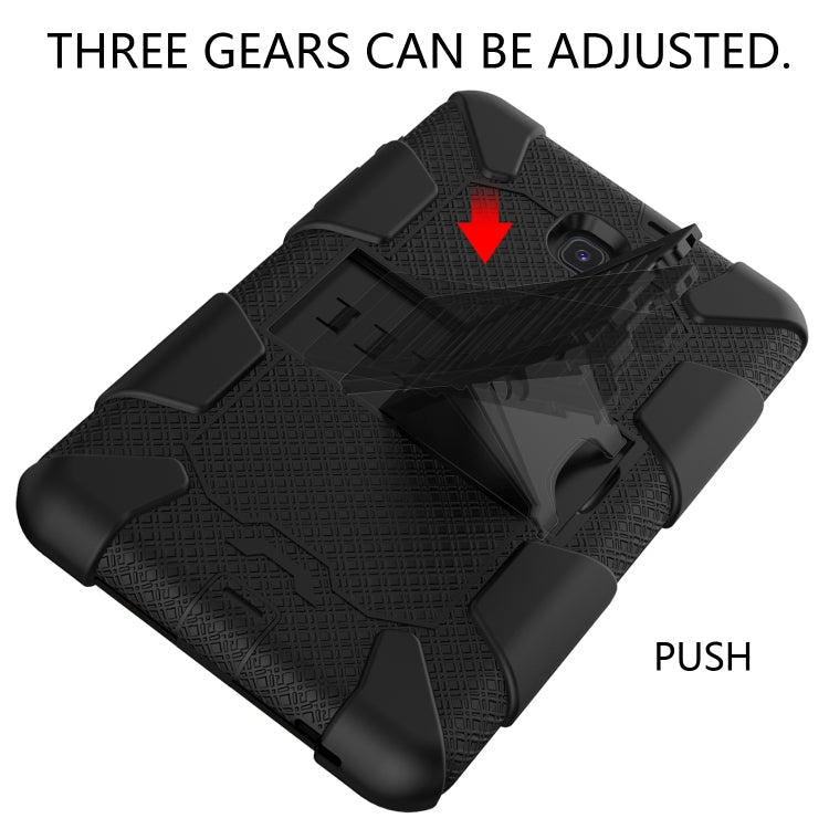 Shockproof Two-color Silicone Protection Shell for Galaxy Tab A 8.0 (2018) T387, with Holder