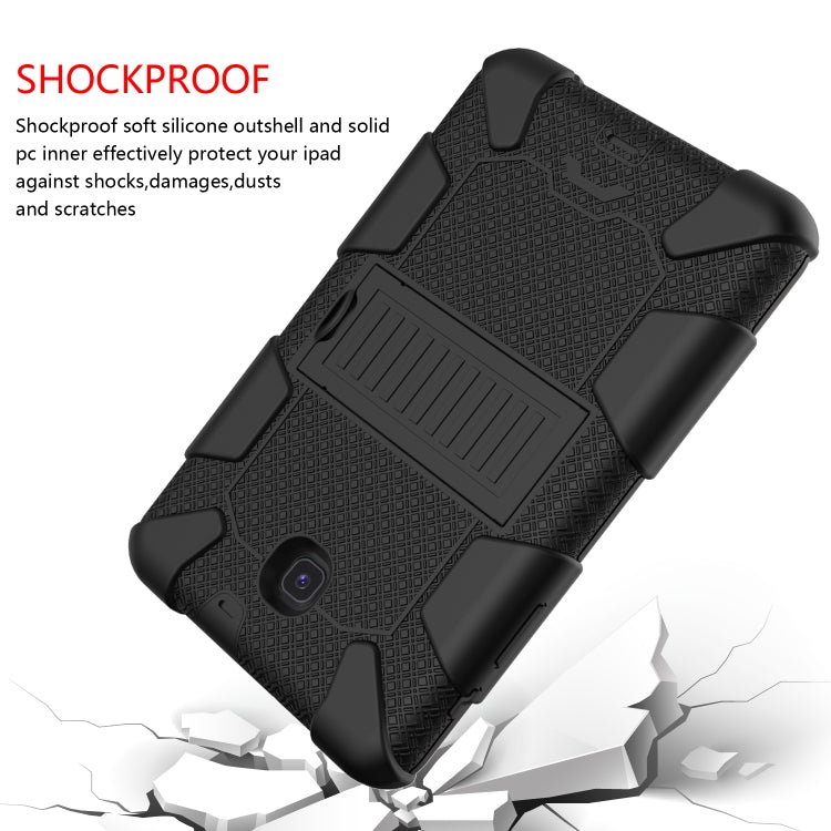 Shockproof Two-color Silicone Protection Shell for Galaxy Tab A 8.0 (2018) T387, with Holder