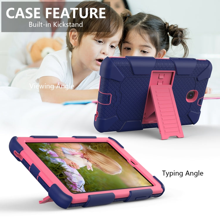 Shockproof Two-color Silicone Protection Shell for Galaxy Tab A 8.0 (2018) T387, with Holder