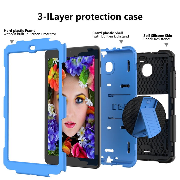 Shockproof Two-color Silicone Protection Shell for Galaxy Tab A 8.0 (2018) T387, with Holder