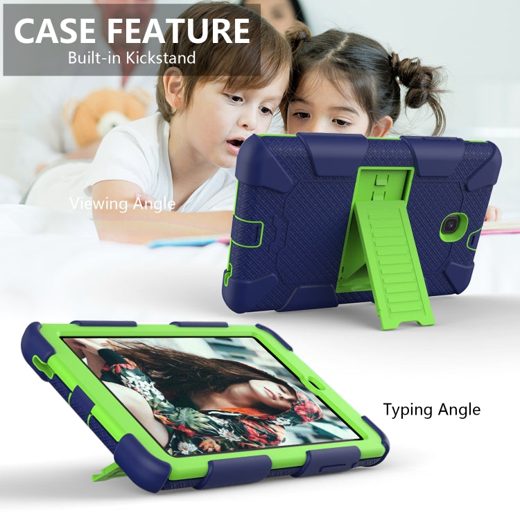 Shockproof Two-color Silicone Protection Shell for Galaxy Tab A 8.0 (2018) T387, with Holder