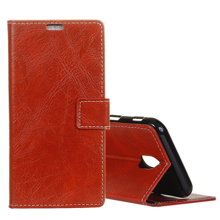 Retro Crazy Horse Texture Horizontal Flip Leather Case for Galaxy J7 (2018), with Holder & Card Slots & Photo Frame