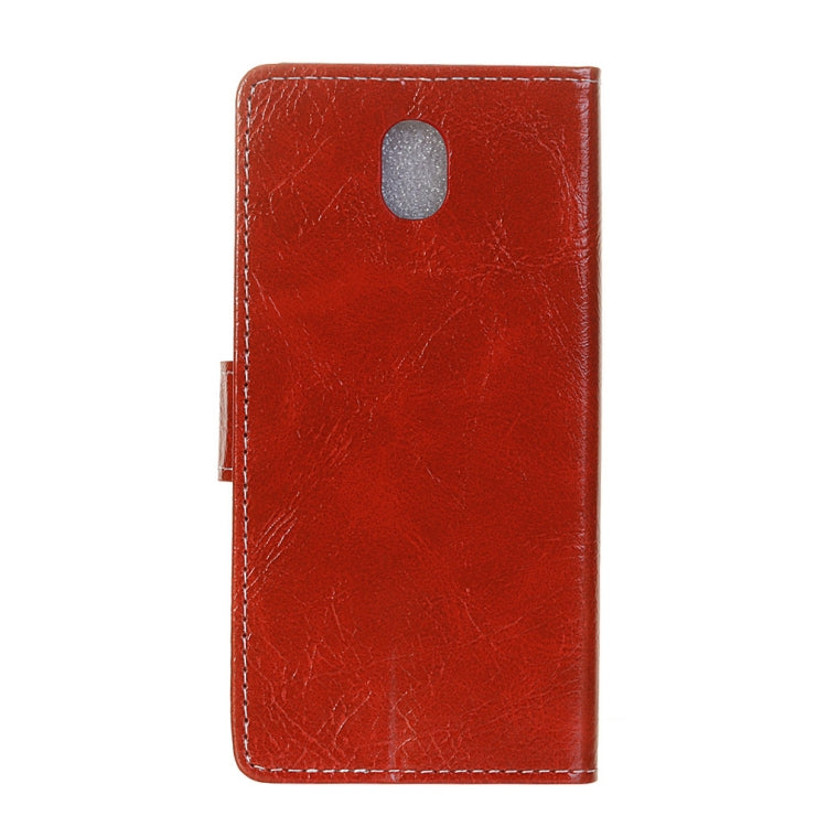 Retro Crazy Horse Texture Horizontal Flip Leather Case for Galaxy J7 (2018), with Holder & Card Slots & Photo Frame
