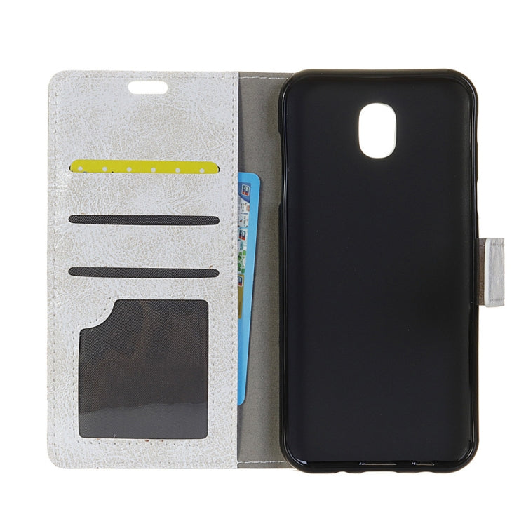 Retro Crazy Horse Texture Horizontal Flip Leather Case for Galaxy J7 (2018), with Holder & Card Slots & Photo Frame