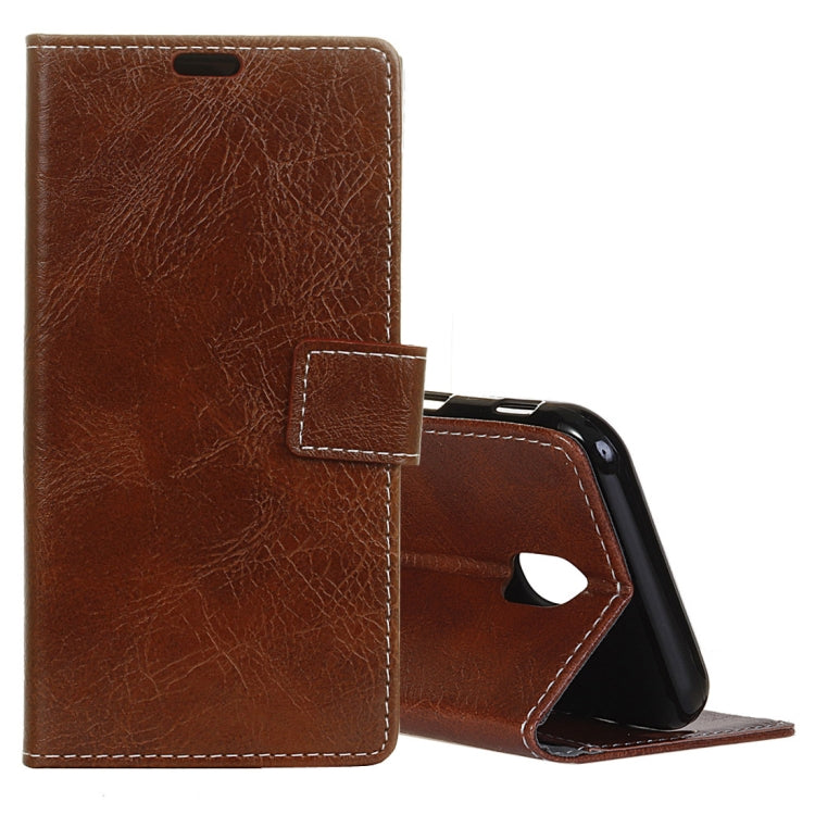 Retro Crazy Horse Texture Horizontal Flip Leather Case for Galaxy J7 (2018), with Holder & Card Slots & Photo Frame