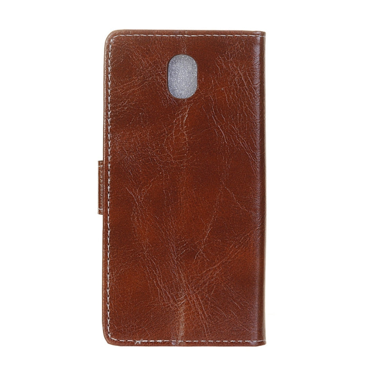Retro Crazy Horse Texture Horizontal Flip Leather Case for Galaxy J7 (2018), with Holder & Card Slots & Photo Frame