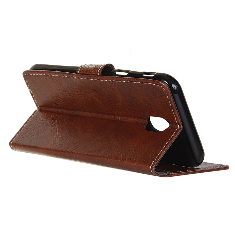 Retro Crazy Horse Texture Horizontal Flip Leather Case for Galaxy J7 (2018), with Holder & Card Slots & Photo Frame