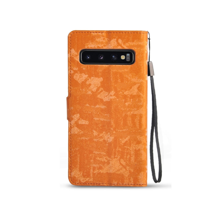 Horizontal Flip 3D Gradient Color PU + TPU Leather Case for Galaxy S10+, with Holder & Card Slots & Photo frame