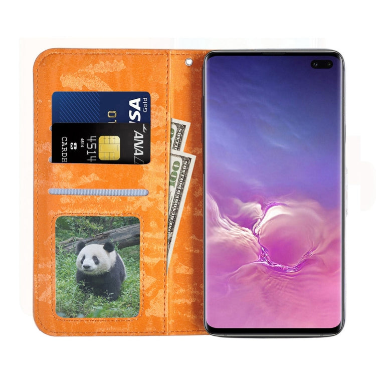 Horizontal Flip 3D Gradient Color PU + TPU Leather Case for Galaxy S10+, with Holder & Card Slots & Photo frame