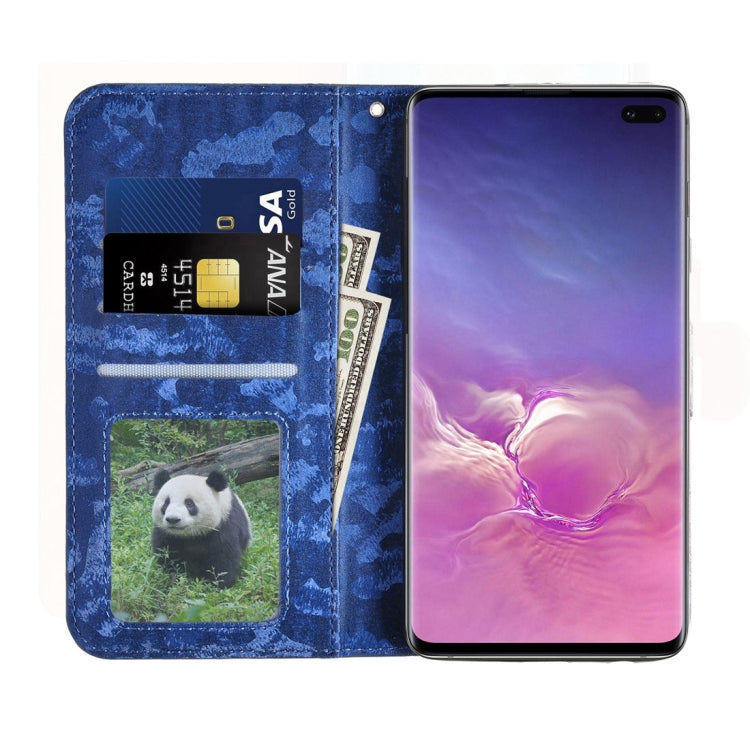 Horizontal Flip 3D Gradient Color PU + TPU Leather Case for Galaxy S10+, with Holder & Card Slots & Photo frame