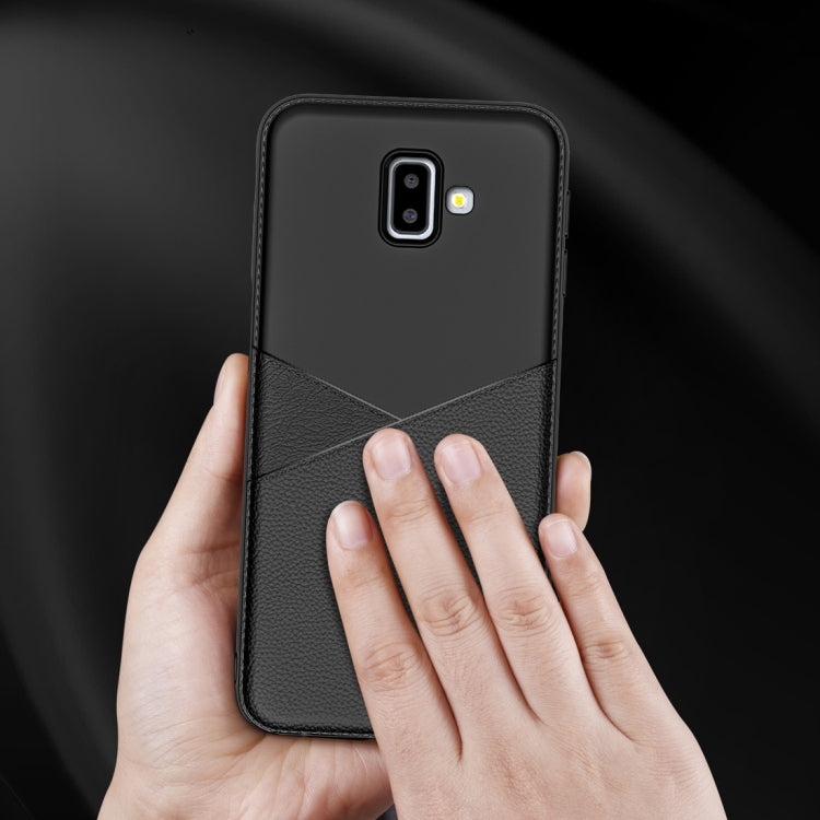 Ultra-thin Shockproof Soft TPU + Leather Case for Galaxy J6+