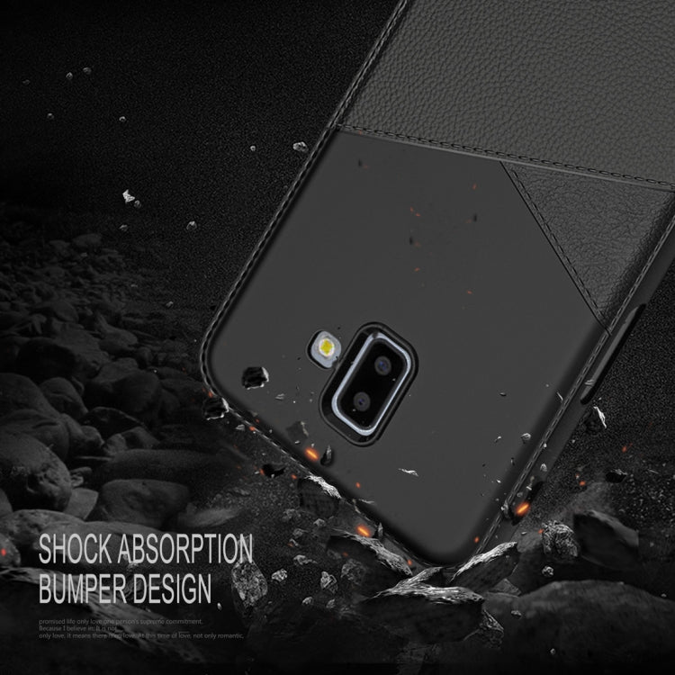 Ultra-thin Shockproof Soft TPU + Leather Case for Galaxy J6+