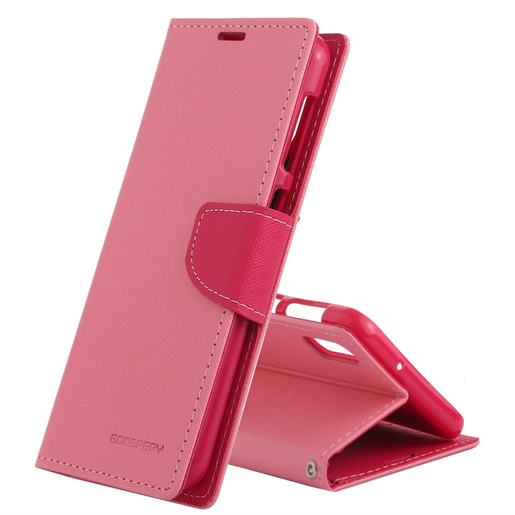 GOOSPERY FANCY DIARY Horizontal Flip PU Leather Case for Galaxy M10, with Holder & Card Slots & Wallet
