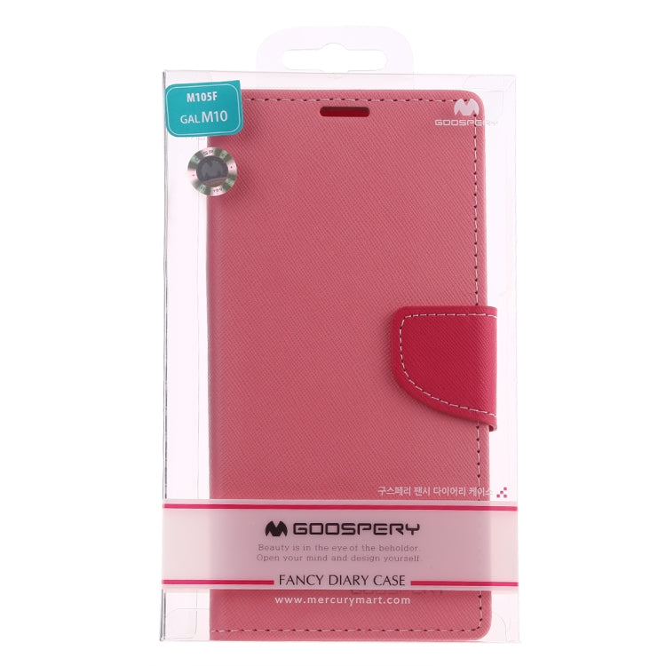 GOOSPERY FANCY DIARY Horizontal Flip PU Leather Case for Galaxy M10, with Holder & Card Slots & Wallet