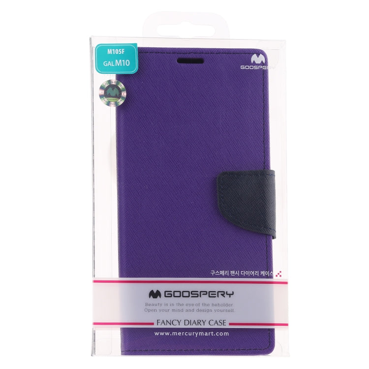 GOOSPERY FANCY DIARY Horizontal Flip PU Leather Case for Galaxy M10, with Holder & Card Slots & Wallet