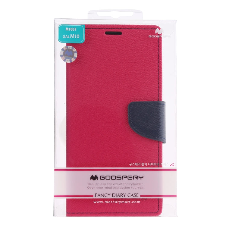 GOOSPERY FANCY DIARY Horizontal Flip PU Leather Case for Galaxy M10, with Holder & Card Slots & Wallet