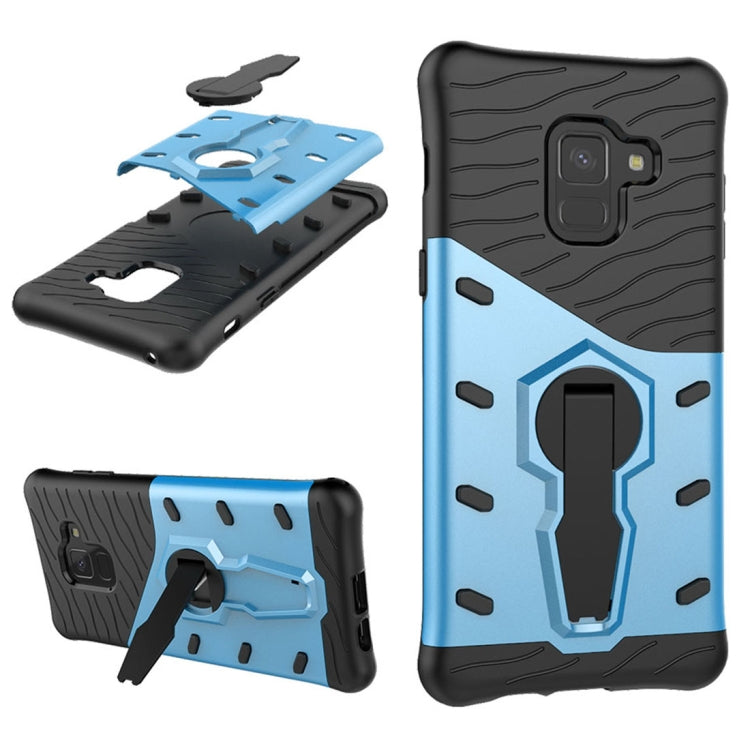 For Galaxy A8 (2018) PC + TPU Dropproof Sniper Hybrid Protective Back Case with 360 Degree Rotation Holder