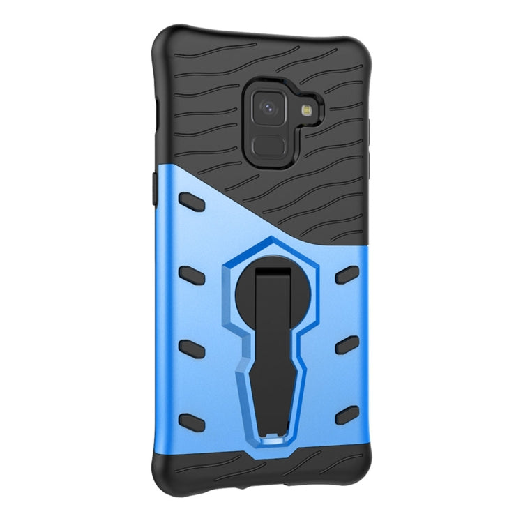 For Galaxy A8 (2018) PC + TPU Dropproof Sniper Hybrid Protective Back Case with 360 Degree Rotation Holder