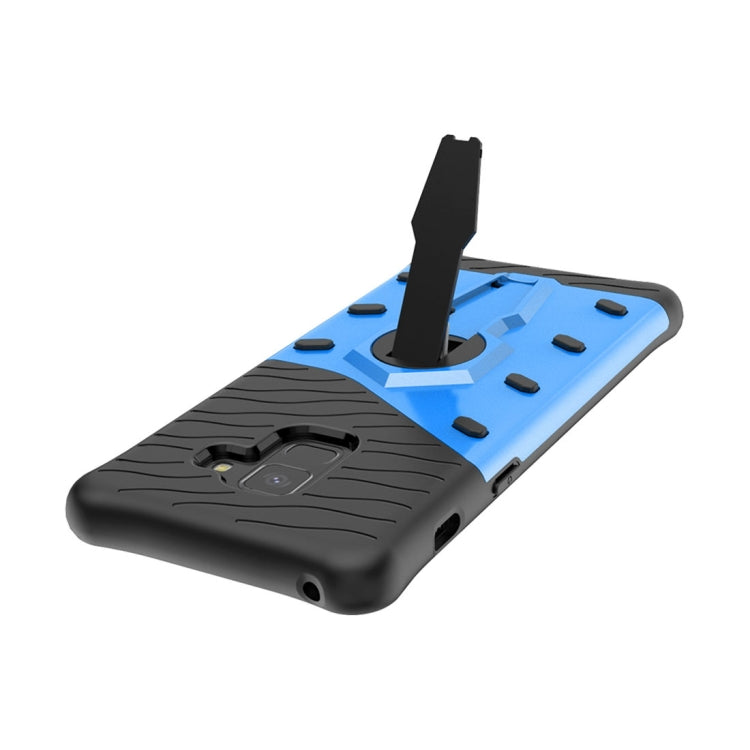 For Galaxy A8 (2018) PC + TPU Dropproof Sniper Hybrid Protective Back Case with 360 Degree Rotation Holder