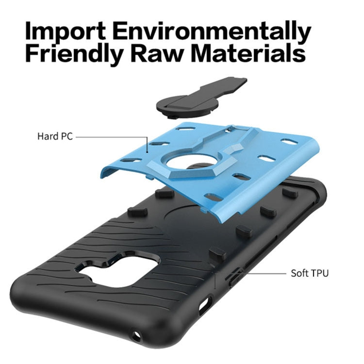 For Galaxy A8 (2018) PC + TPU Dropproof Sniper Hybrid Protective Back Case with 360 Degree Rotation Holder