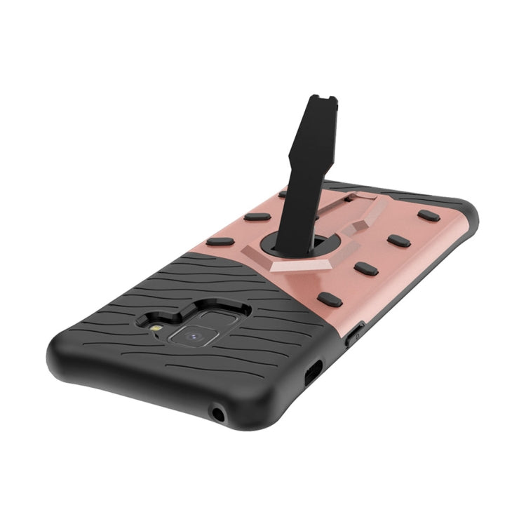 For Galaxy A8 (2018) PC + TPU Dropproof Sniper Hybrid Protective Back Case with 360 Degree Rotation Holder