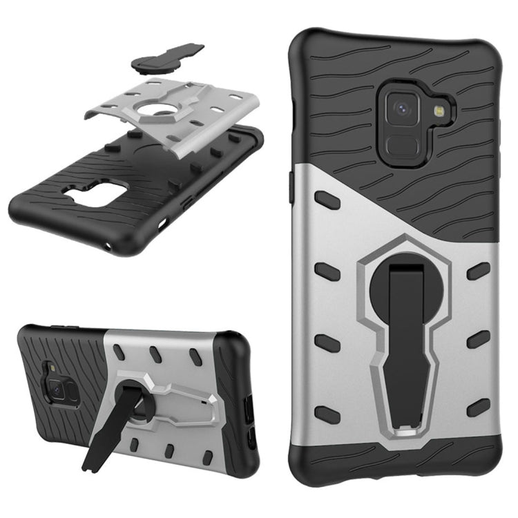 For Galaxy A8 (2018) PC + TPU Dropproof Sniper Hybrid Protective Back Case with 360 Degree Rotation Holder