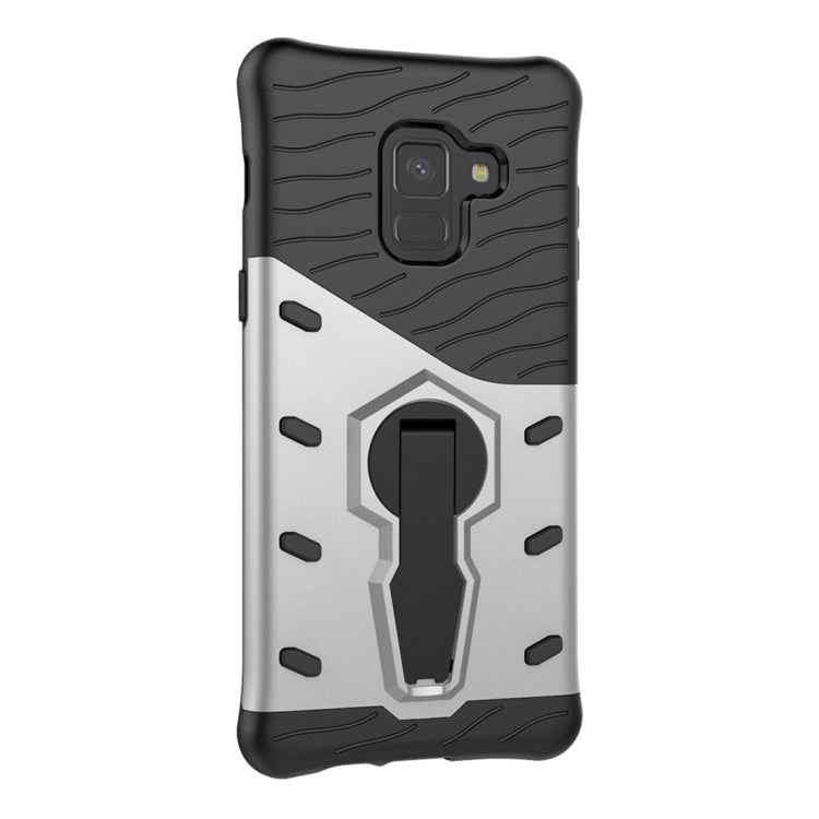 For Galaxy A8 (2018) PC + TPU Dropproof Sniper Hybrid Protective Back Case with 360 Degree Rotation Holder