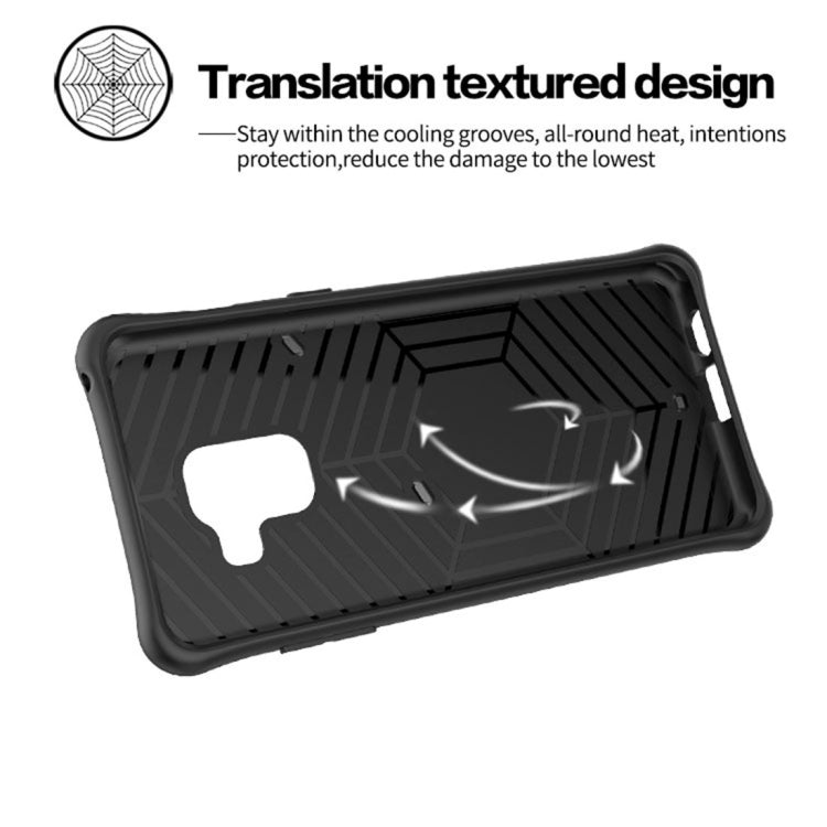 For Galaxy A8 (2018) PC + TPU Dropproof Sniper Hybrid Protective Back Case with 360 Degree Rotation Holder