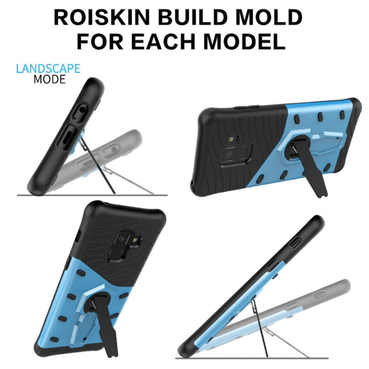 For Galaxy A8 (2018) PC + TPU Dropproof Sniper Hybrid Protective Back Case with 360 Degree Rotation Holder