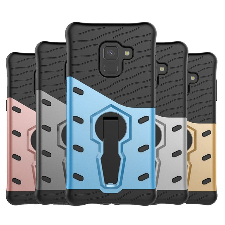 For Galaxy A8 (2018) PC + TPU Dropproof Sniper Hybrid Protective Back Case with 360 Degree Rotation Holder