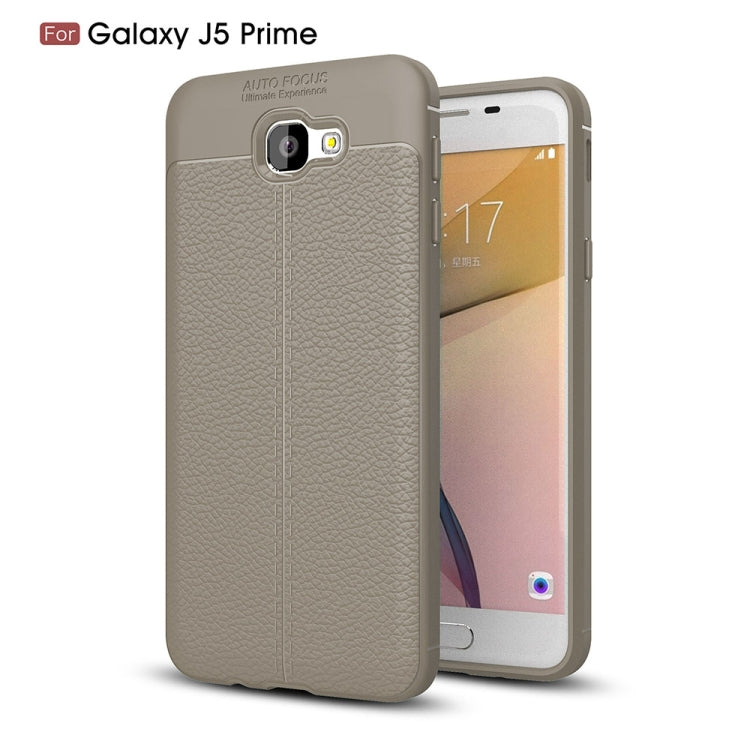 For Galaxy J5 Prime Litchi Texture TPU Protective Back Cover Case