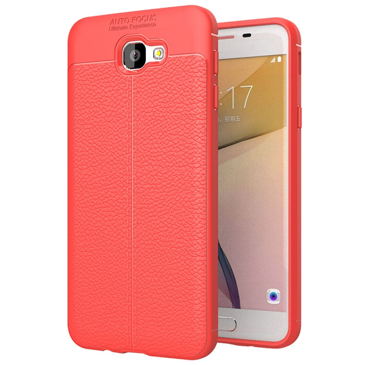 For Galaxy J5 Prime Litchi Texture TPU Protective Back Cover Case
