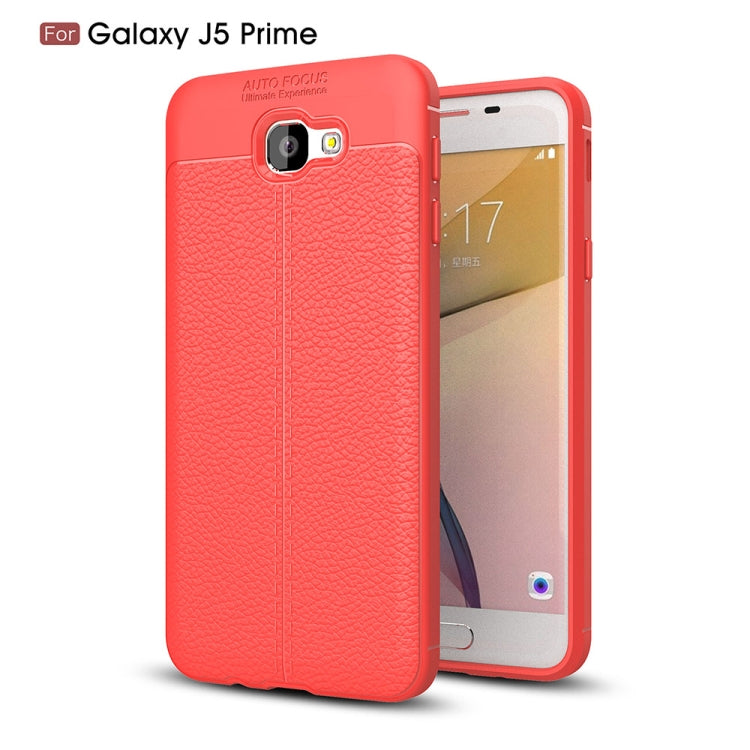 For Galaxy J5 Prime Litchi Texture TPU Protective Back Cover Case