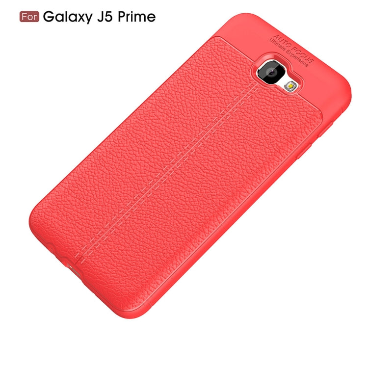 For Galaxy J5 Prime Litchi Texture TPU Protective Back Cover Case